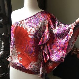 NIKIBIKI silky one shoulder top